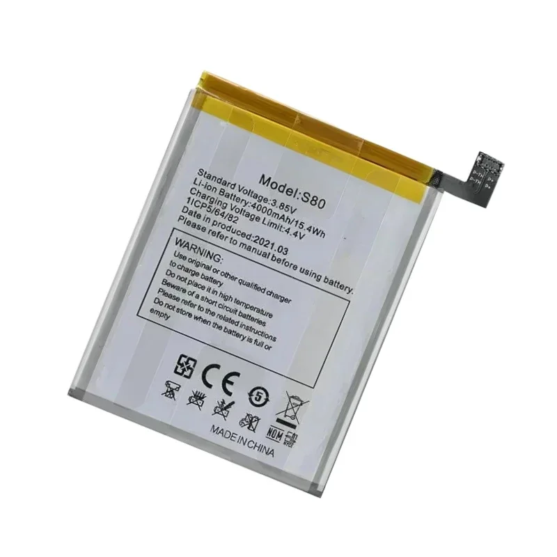New S80 3.85V 4000mAh Mobile Phone Battery for Oukitel C21 Li-ion Batteries Smartphone Accessories