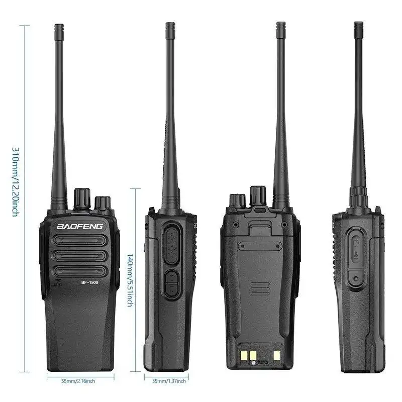 Baofeng AD-1909 IP67 Digital/Analog DMR Walkie Talkie with 5W UHF 400-470 MHz 199 Channel FM Two Way for Radio for Sports