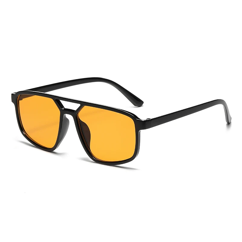 Vintage Small Frame Double Bridge Sun Glasses Square Sunglasses Women Men Fashion Luxury Brand Female Brand Trendy Eyewear