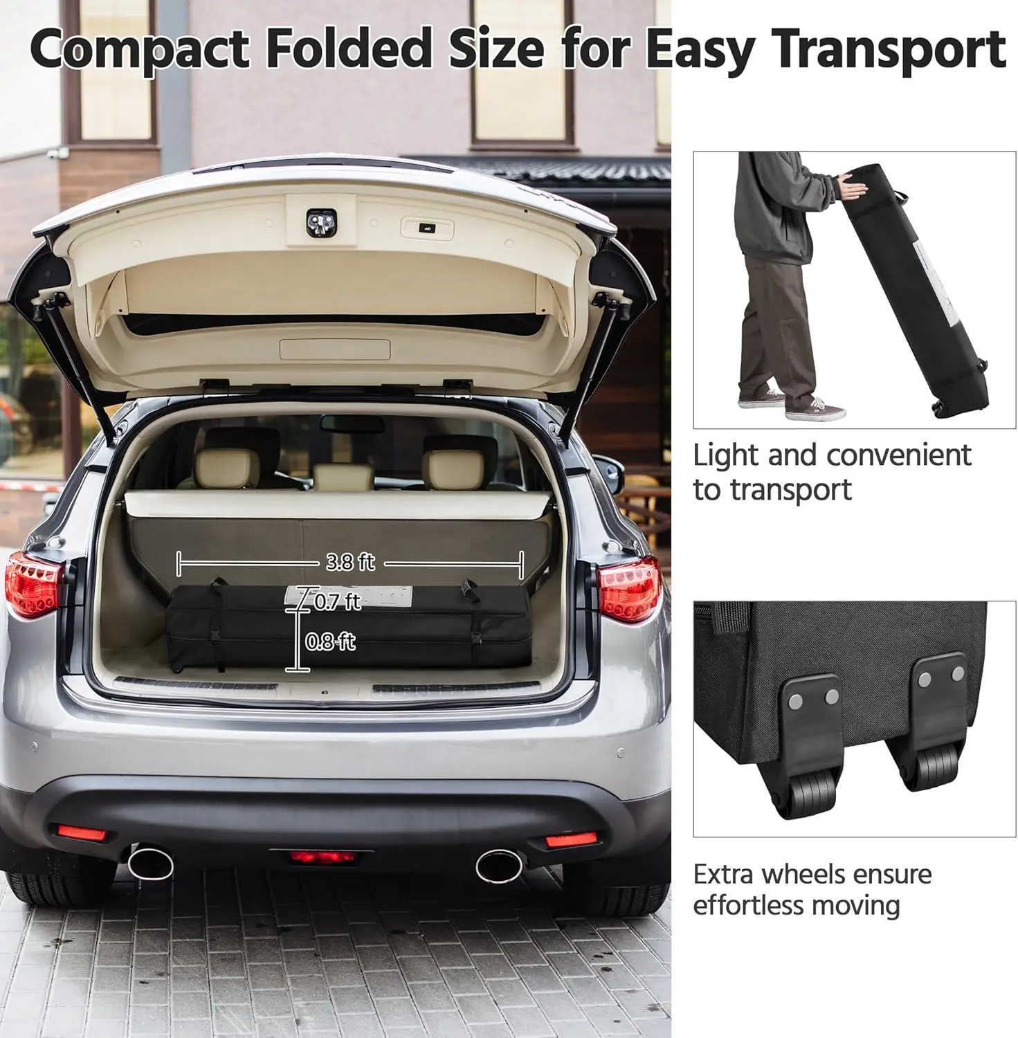 خيمة بمظلة منبثقة مقاس 10 × 10 مع فتحة تهوية، خيمة سهلة الإعداد، مظلة مأوى للشمس الفورية مع حقيبة بعجلات، 4 أكياس رمل، شعبية جديدة #6