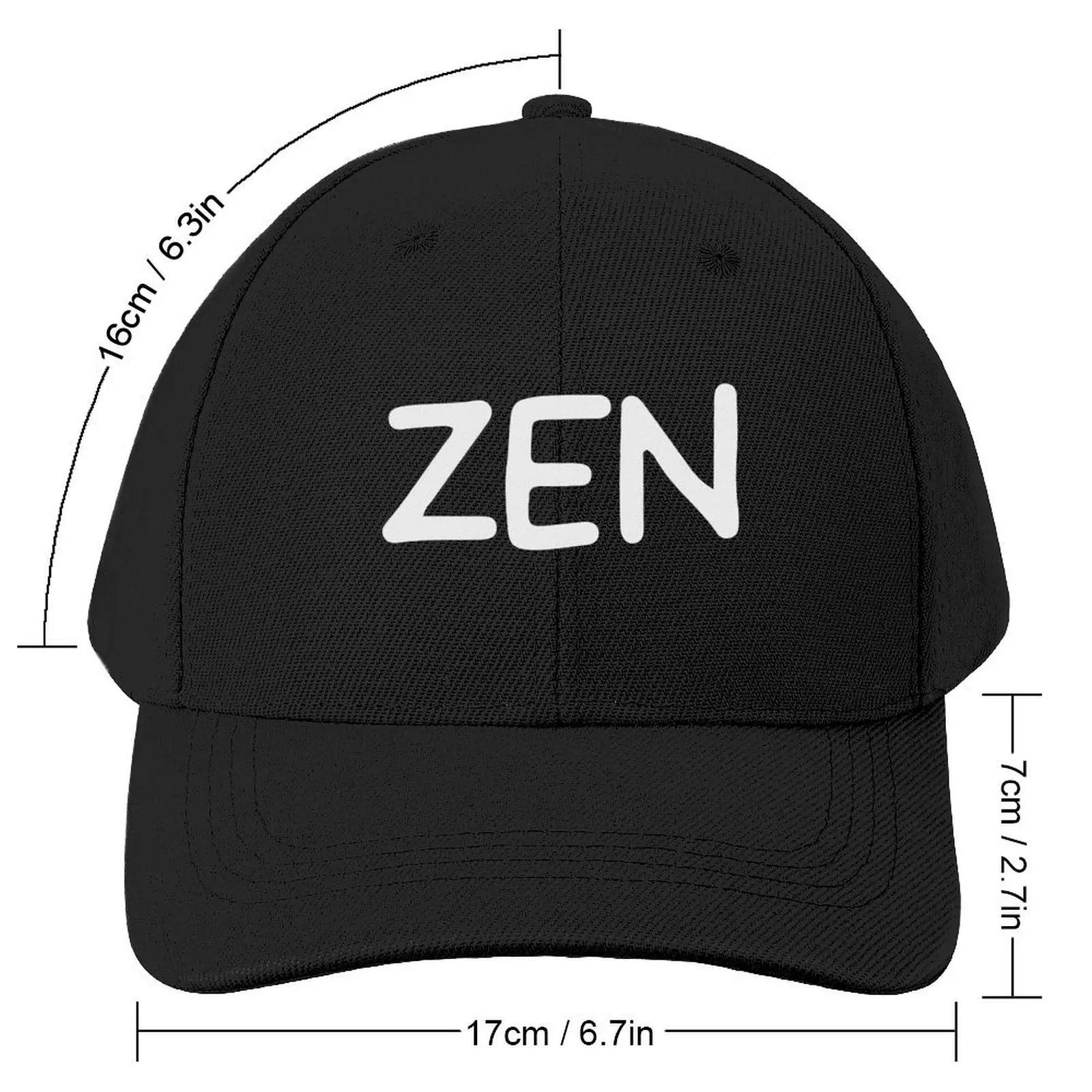 ZEN with a Lavender Purple background Baseball Cap Golf Hat Military Cap Man birthday Trucker Hat Luxury Woman Men's