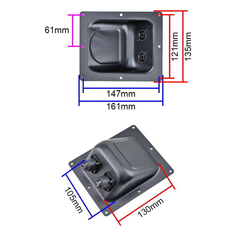 Shevchenko Iron Stage Speaker Junction Box Professional Box Wiring Plate XLR Head Dual Ohmic Head 161mm*135mm New