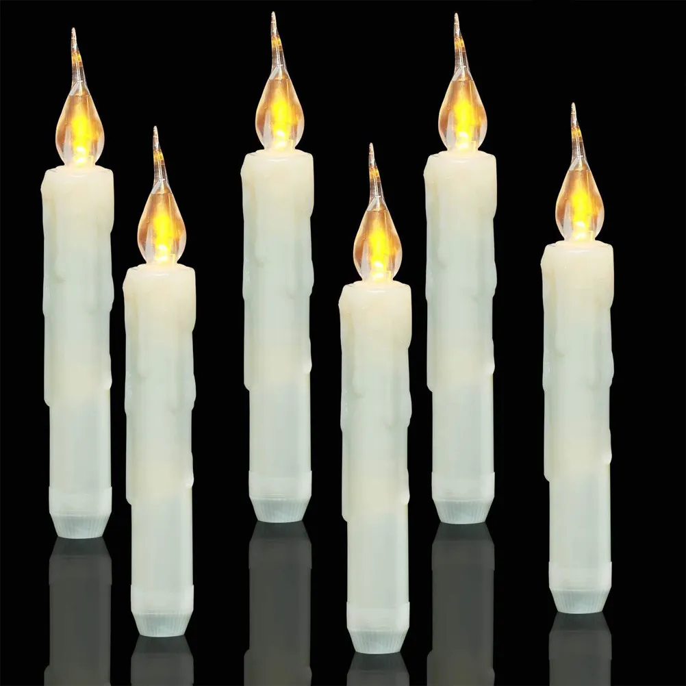 6Pcs Led Decorative Lamps For Wedding Party Decor Christmas Decor Electronic Light Simulation Electric Fire Smoke