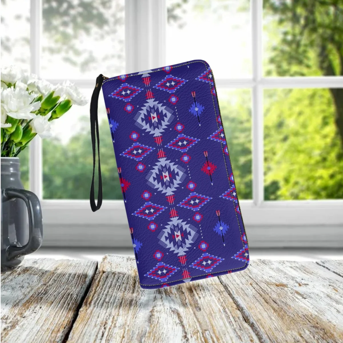 Indian Tribal Printing Multi-Card Storage Bag Coin Purse New Fashion Daily High Quality Clutch Bag Commuting Long Zipper Wallet