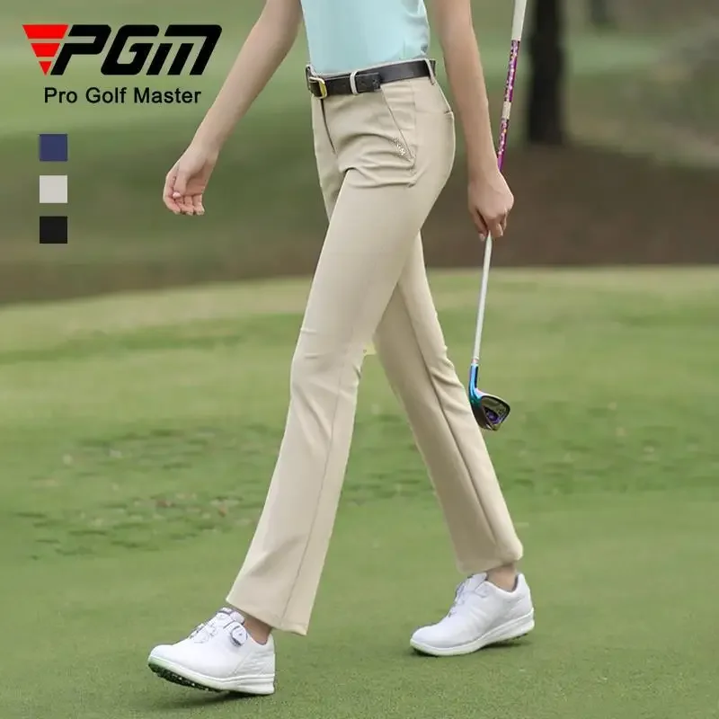 PGM Women Golf Pants Autumn and Winter Slim Fit Trousers Soft Elastic Casual Multicolor Golf Wear for Women XS-XL KUZ134