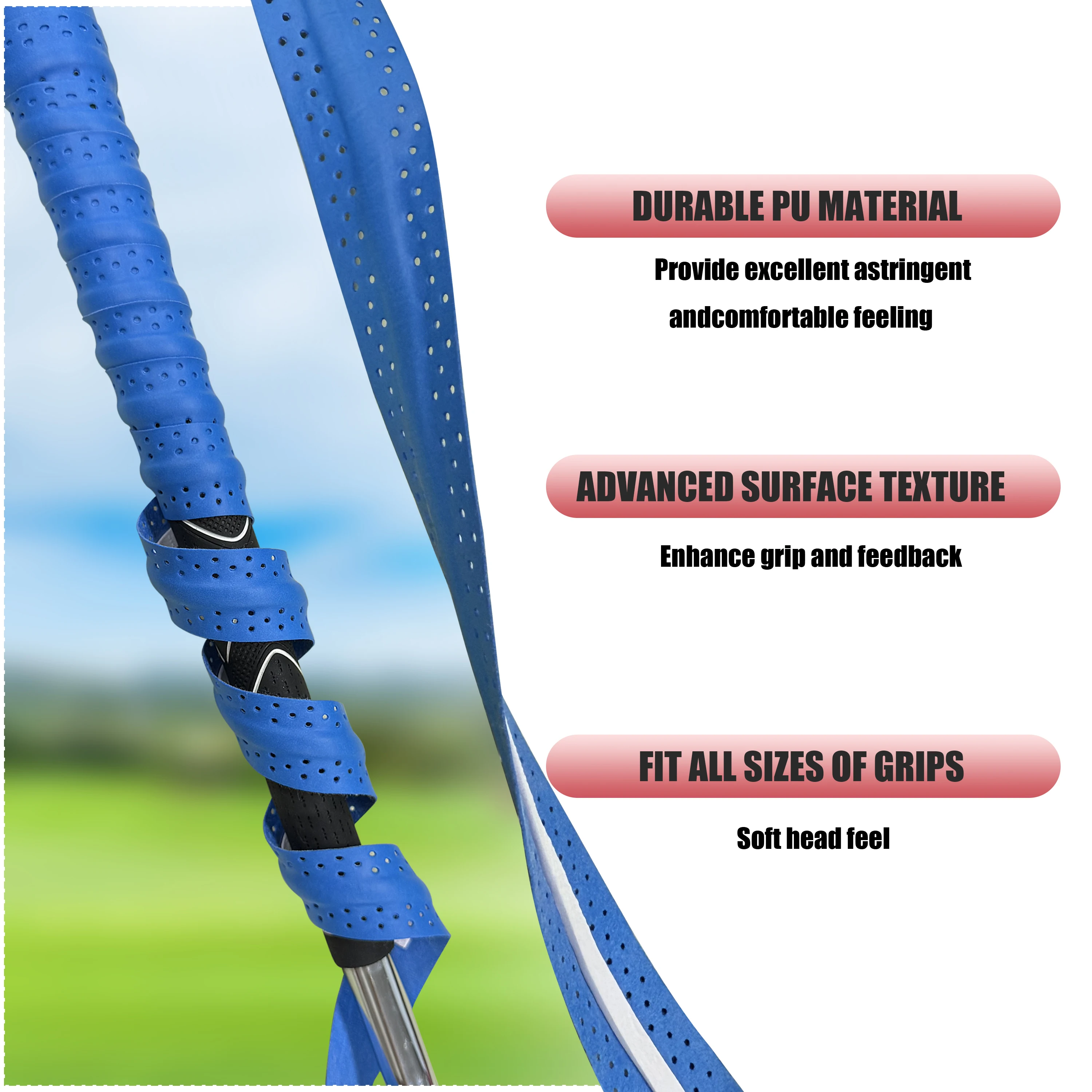 Golf-Griffband: Rutschfestes, schweißabsorbierendes PU-Griffband für schnellen Austausch – die ultimative Lösung für Golfschlägergriffe – Detail 2