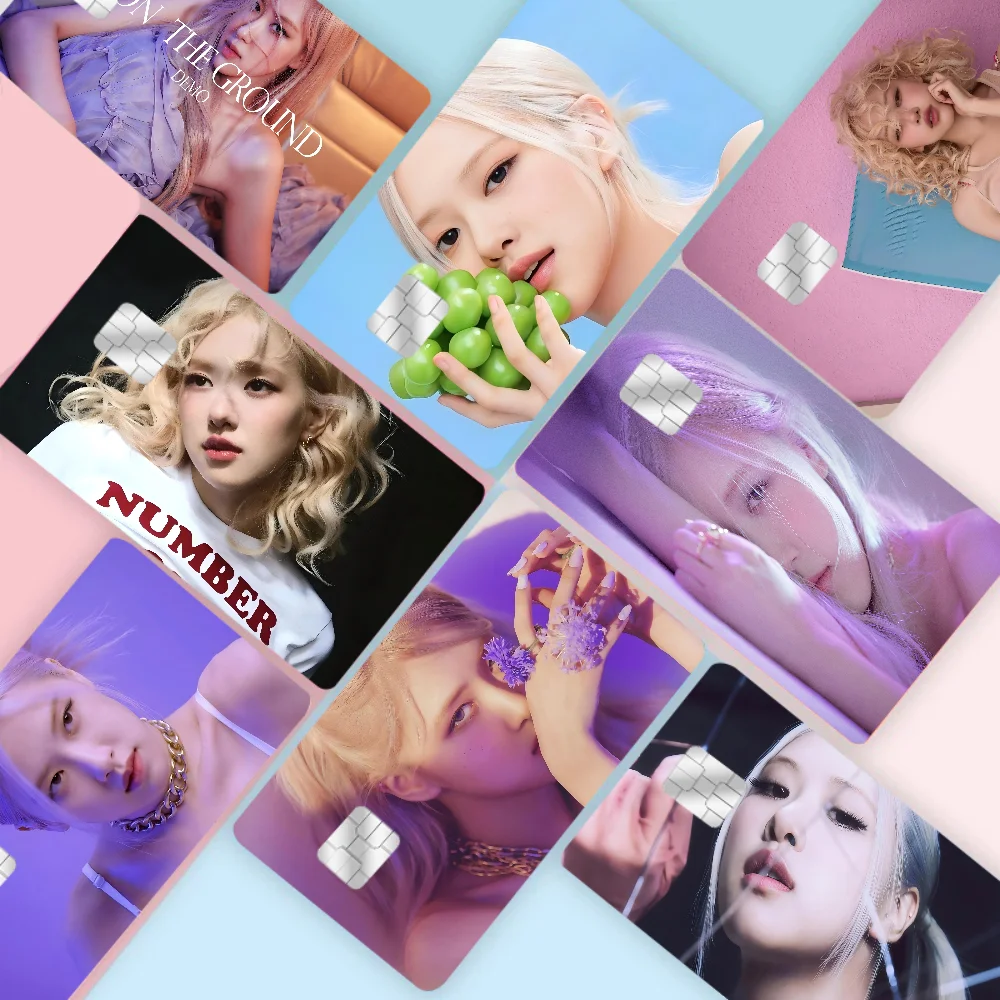 

R-Rose Kpop Game Film Cover Sticker Case For Small Chip Credit Debit Card Front Side