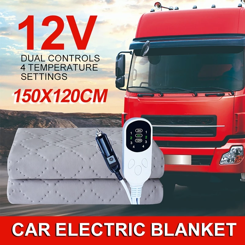 

Электрическое одеяло 12 В, плюшевый толстый обогреватель, матрас с подогревом, термостат, дорожный нагревательный коврик, зимняя грелка для тела для автофургонов, внедорожников, автомобилей