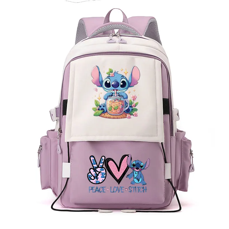 Lilo & Stitch Girls Backpack School Bags For Teenage Girls Multi Pockets New Kawaii Backpack Women Harajuku Cute Mochilas