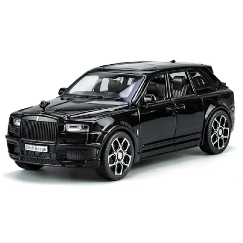 1:36 Rolls-Royce Cullinan car model, die-cast throwback car toy car, open door, lights and sounds, boys toys children adult gift