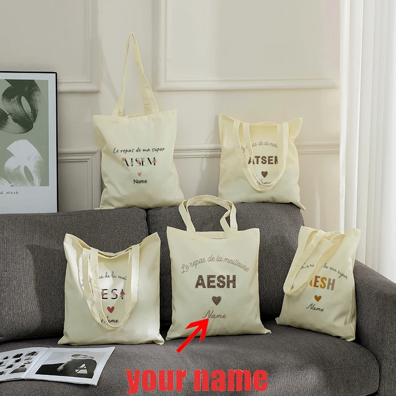 

Personalized Name Boho Flowers Garland Patterns Shoulder Shopping Bag Women Tote Bag for Wedding Guest Man Bridesmaid Women Gift