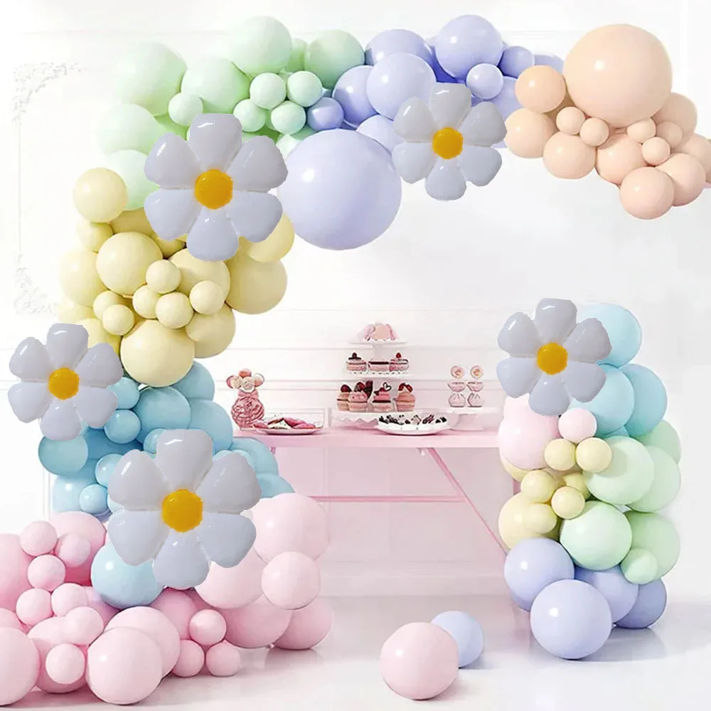 

Pastel Balloon Garland Kit Daisy Balloon Garland for Girls Birthday Wedding Baby Shower Daisy Theme Party Decorations