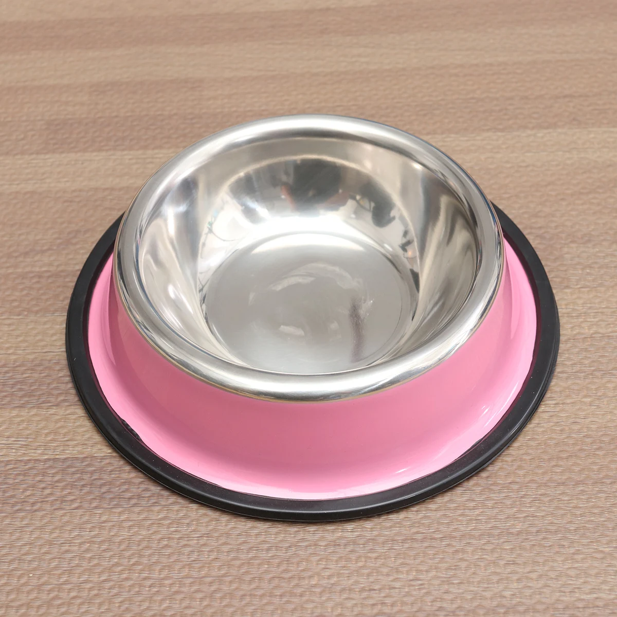 

Anti-Slip Stainless Steel Pet Bowl For Dogs Cats Food Water 18Cm Pink Rustproof Non-S Base Quiet Durable Heavy Duty Knock