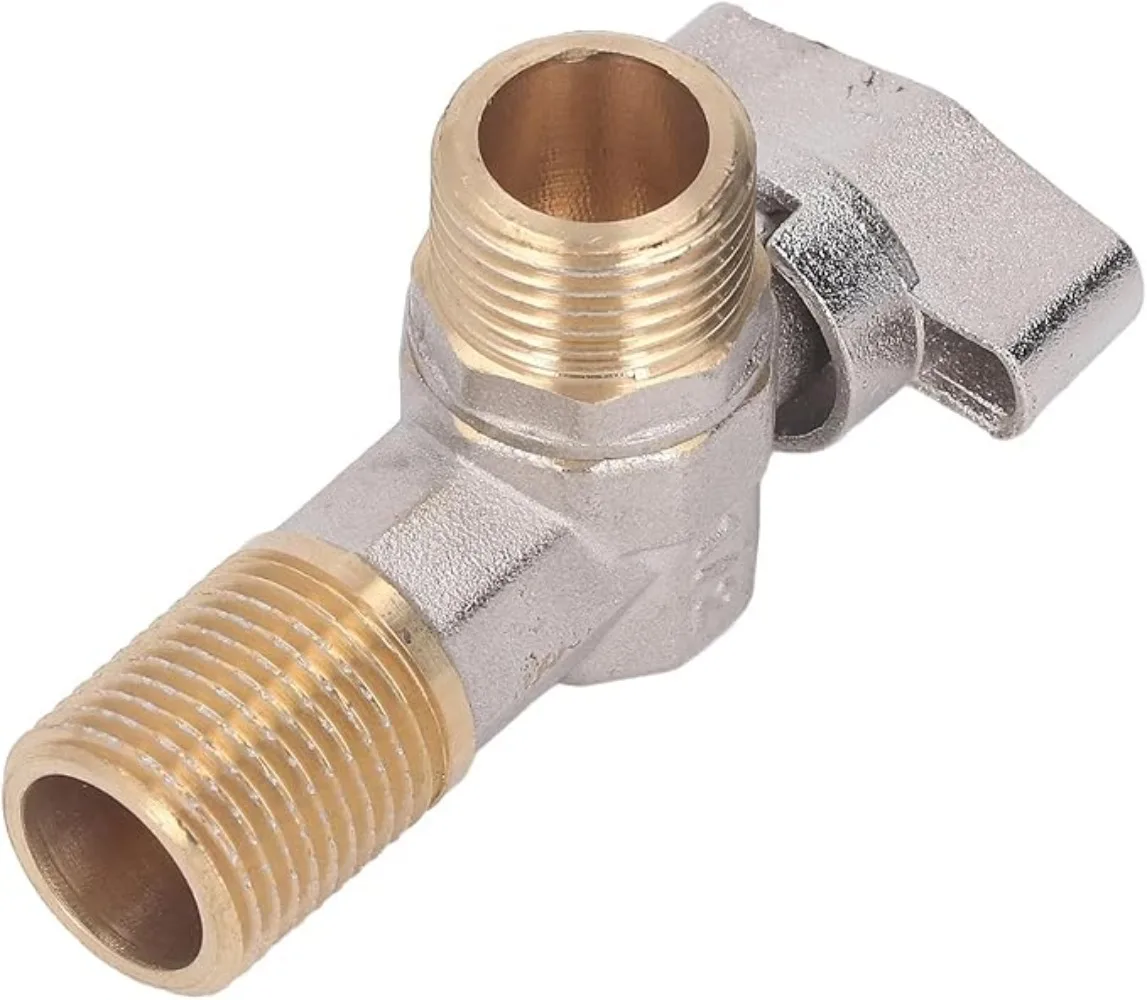 النحاس G1/2 "صمام كروي لمدخل المياه الساخنة والباردة للحمام بالوعة المطبخ المرحاض اتصال صمام التوقف منظم ضغط المياه