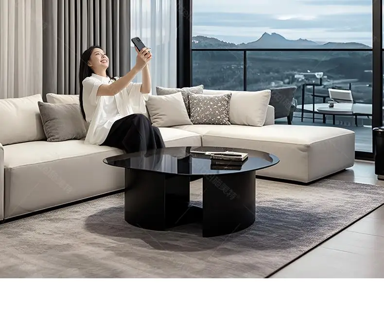 Black LED Living Room Chandelier