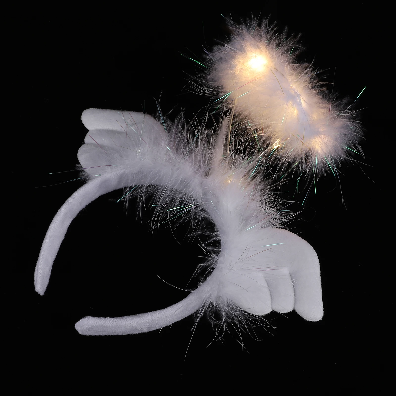 

4pcs Glowing Angel Hairband Lightweight Party Headdress Carnival Costume Decoration Headpiece for Adults Children
