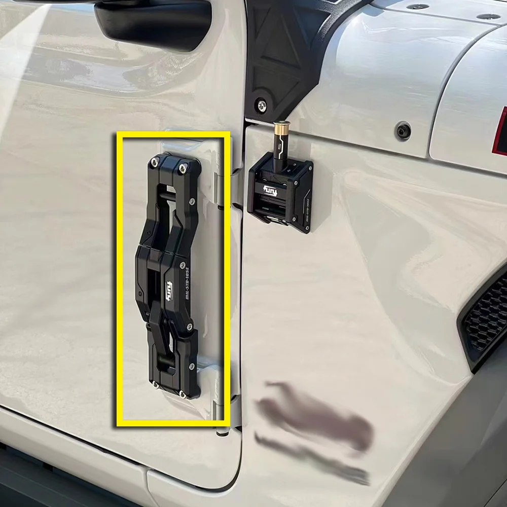 Lantsun F2011 Folding Offroad Foot Step Aluminum Alloy Door Hinge Peg Pedal for Jeep for Wrangler JL2018+