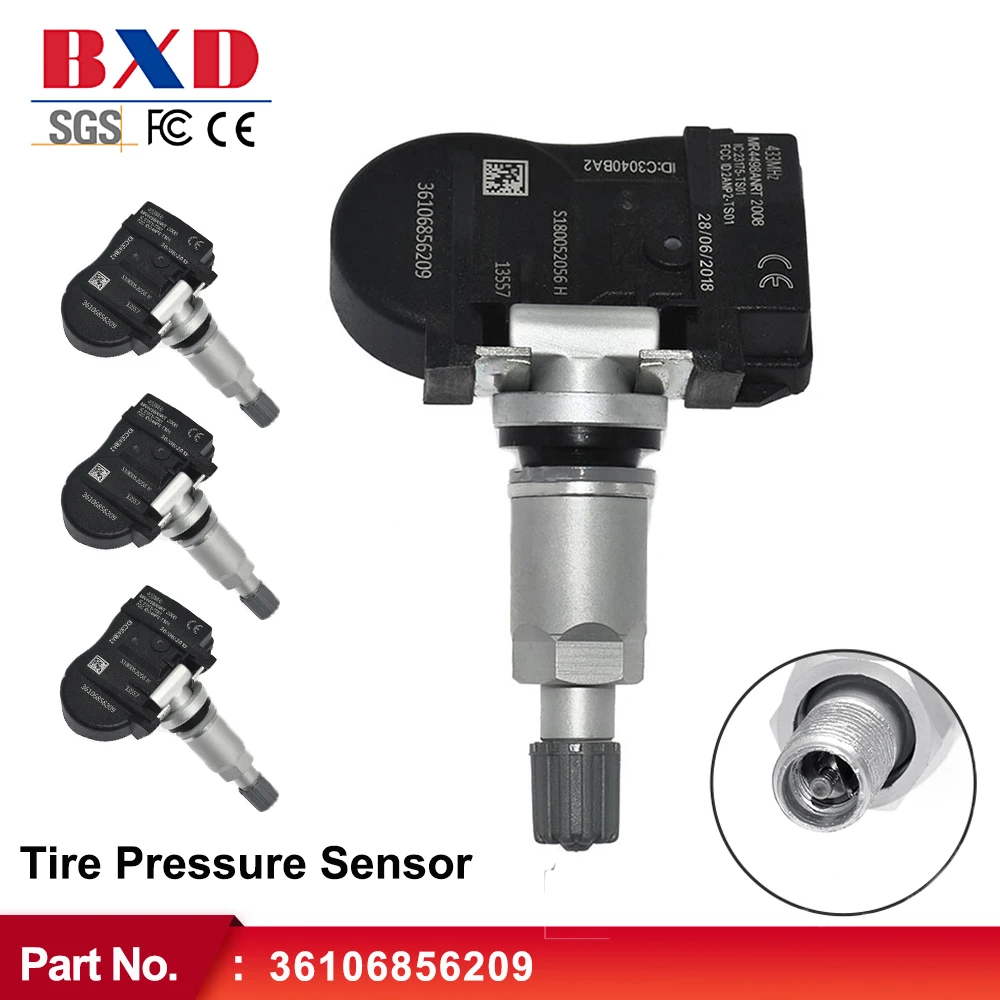 1/4pcs 433MHZ TPMS Tire Pressure Sensors 36106856209 For BMW X5 F15 F85 X2 F39 X6 F16 F86 MINI 707355-10 6856209 36106855539