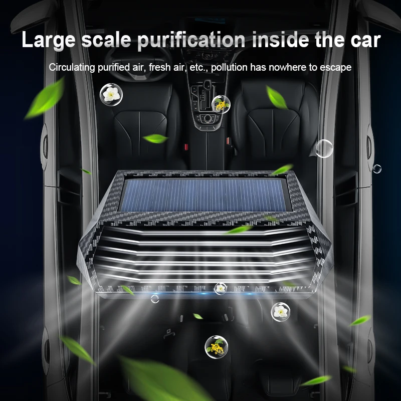 1pc Solar Air Purifier, Built-in Sensor, Used in the Car, Purifies Air, Clean Air, Fresh Air, Purification Generator, Intelligen - view 2