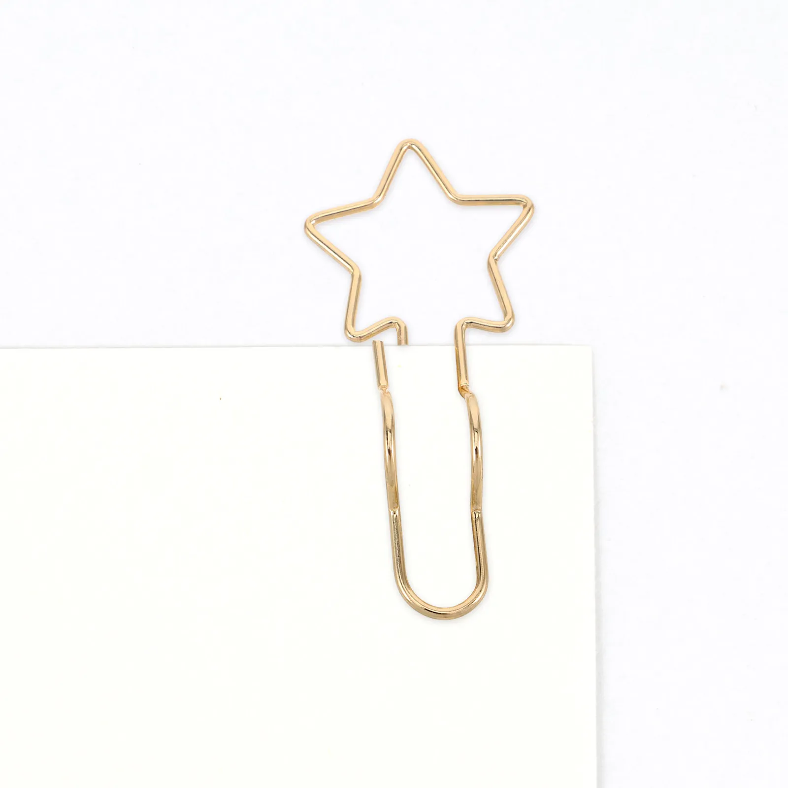 10Pcs Creative Star Shaped Metal Document Clips Pencil Holders Bookmarks Multifunctional Office Desk Organizer