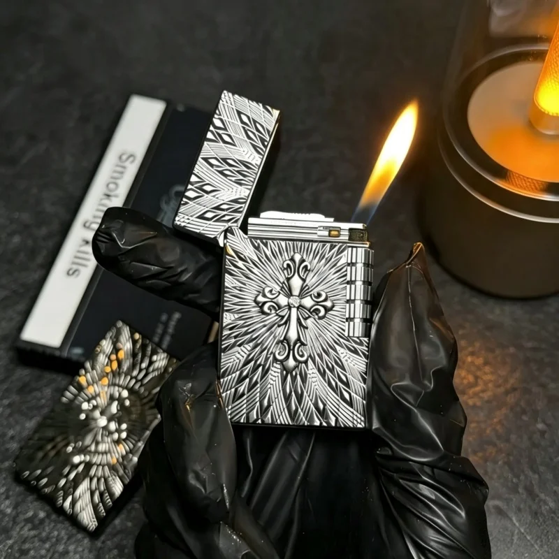 2026 New Unique Metal Butane Gas Lighter, Fashionable Smoking Accessory, Premium Festival Gift, Advanced Commemorative Item