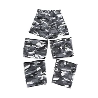 Pantalones vaqueros de camuflaje funcionales sueltos desmontables para hombres pantalones vaqueros casuales sueltos de pierna ancha de retazos de gran tamaño