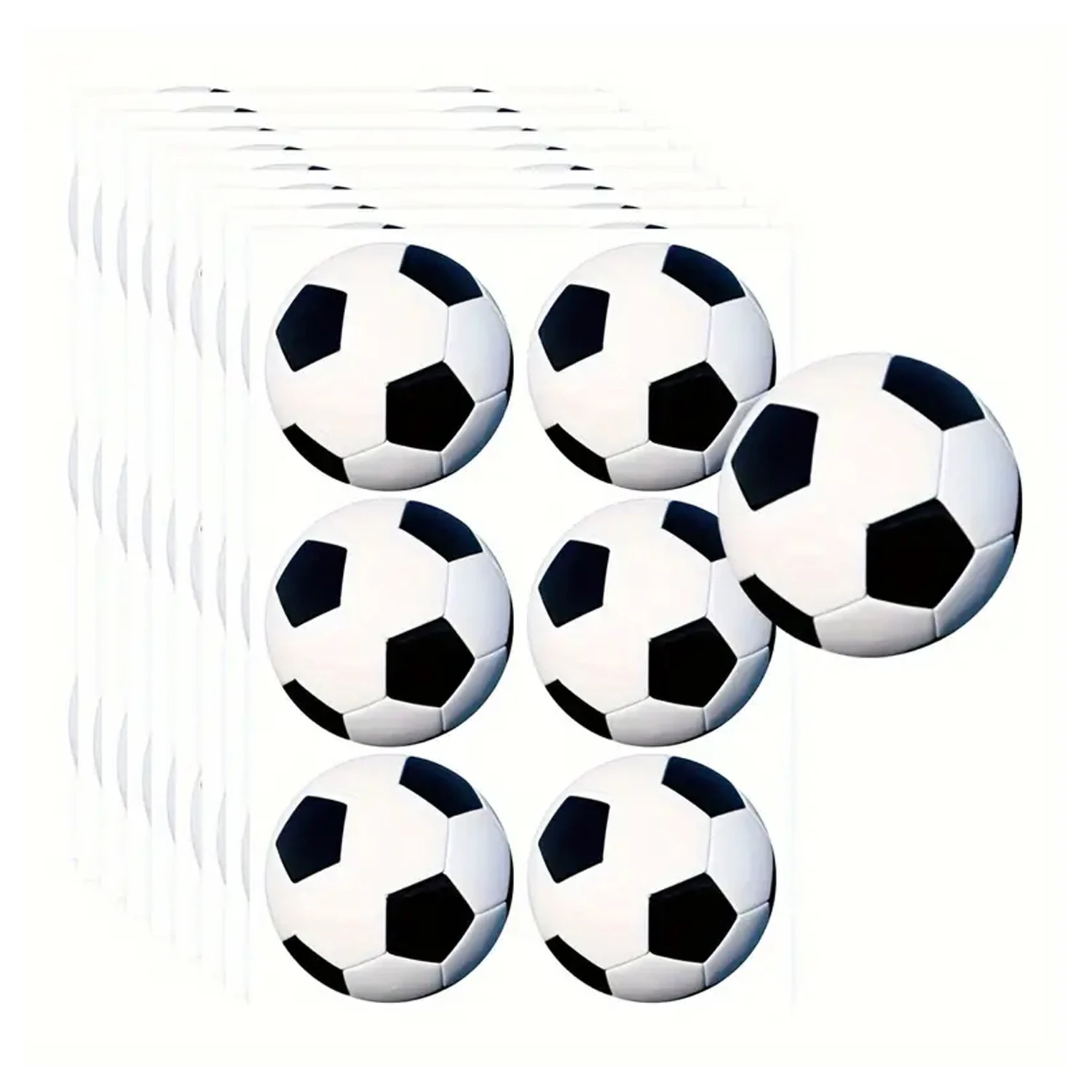 120 Soccer Ball Stickers 2 Inch Waterproof Round Labels Football Theme