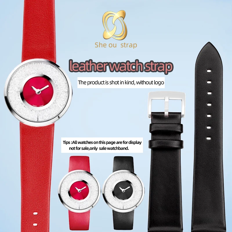 

21MMLeather watch band For SWAROVSKI 1135989 5045371 Watch Strap Pin buckle Straight Joint Women's Accessories