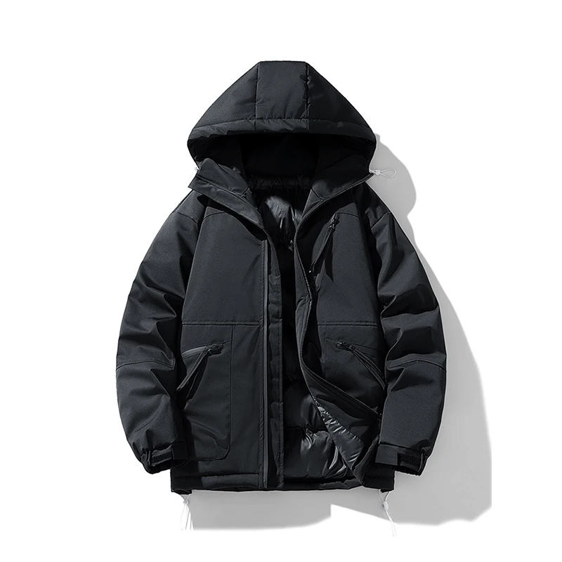 

Men's 2023 Autumn/winter New Thick and Loose Hooded Warm Cotton Jacket