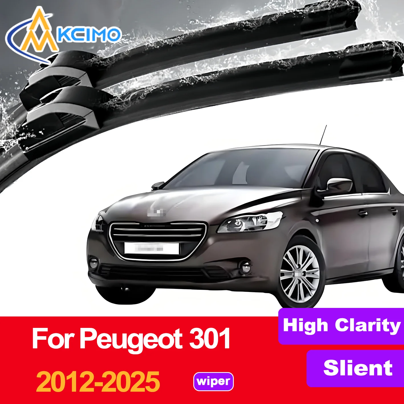 

2PCS HD Car Windscreen Wipers for Peugeot 301 2012-2025 Citroën C-Elysée IKCO Tara Front Windshield Auto Wipers Blade Accessorie