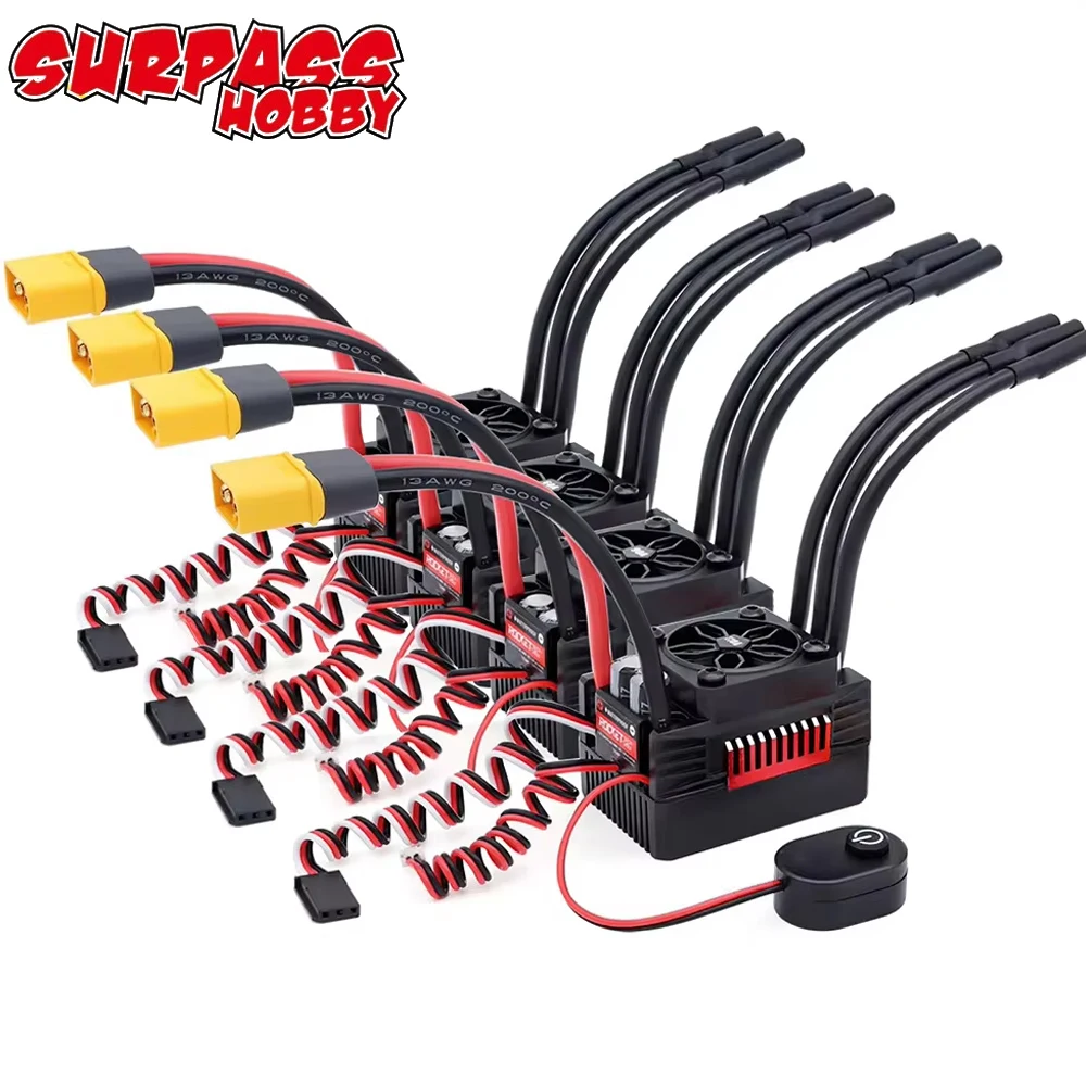 Surpasshobby Surpass Hobby Rocket V2 Supersonic 50A 60A 90A 110A 2-3S Waterproof Brushless ESC 5.8V/5A BEC For 1:10 RC Car Truck