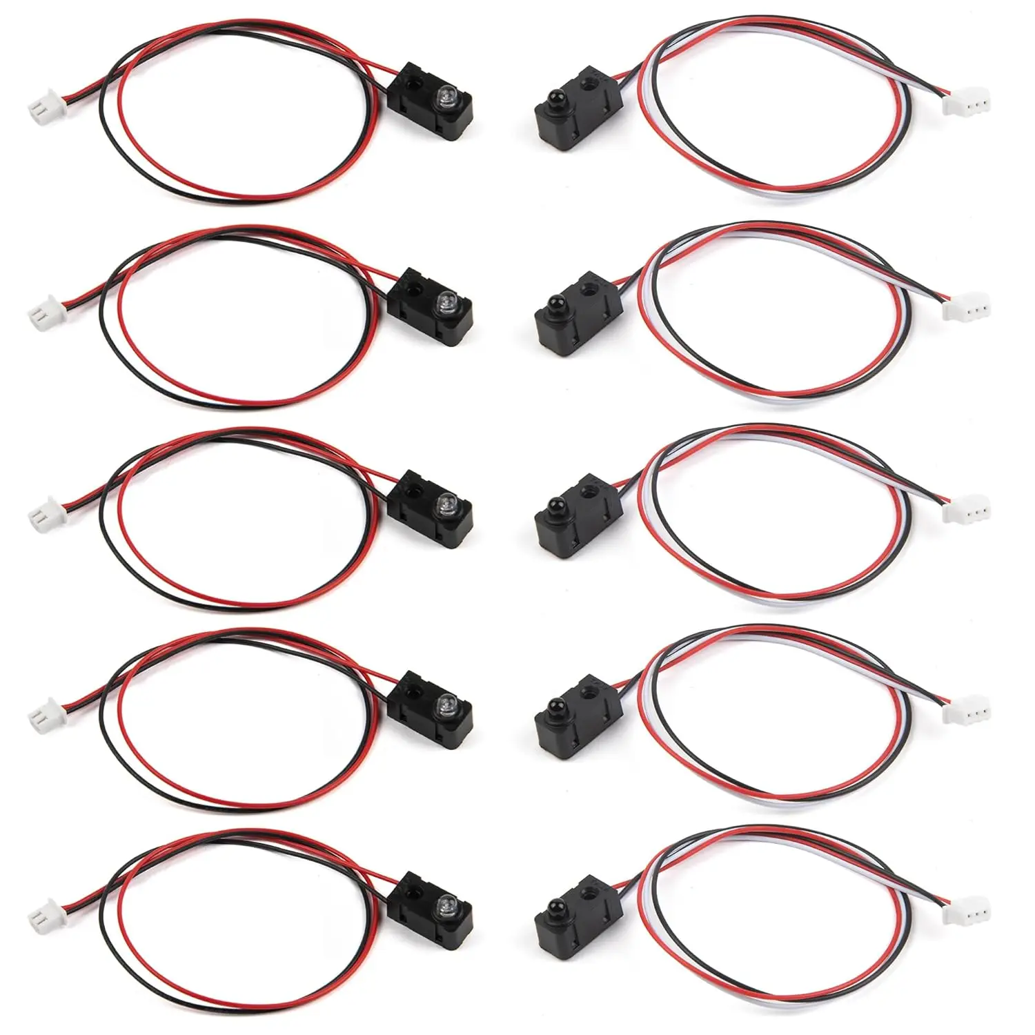 IR Break Beam Sensor Photoelectric Through-Beam NPN NO 2 For Ms 3.6-5.5V Up To M Range 70 MA Relay Drive For Counting 5 Pack