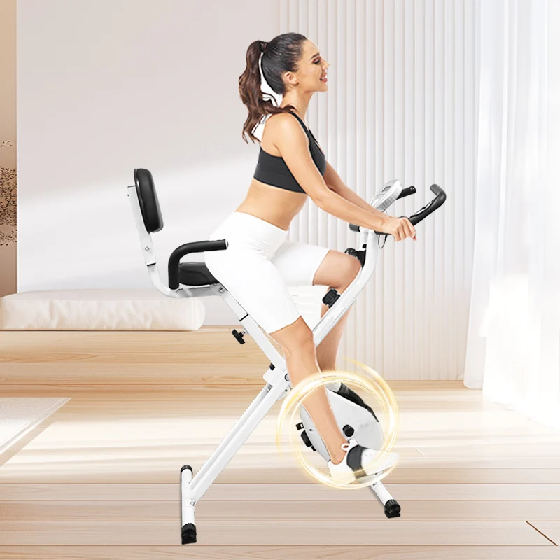 

Workout Foldable Stationary Exercise Bikes Upright Portable Indoor Cycling Bike Magnetic