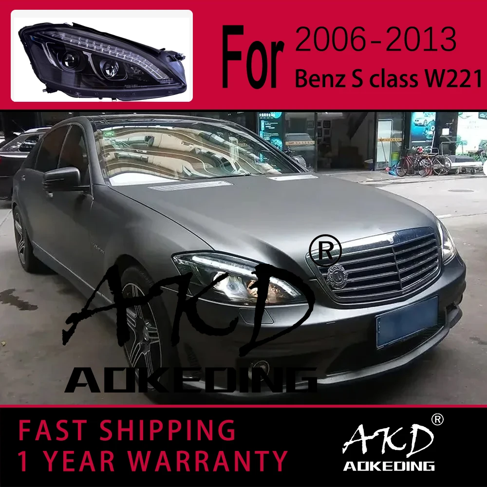 Car Lights for Benz W221 LED Headlight 2006-2009 S class W221 Head Lamp Drl Projector Lens Automotive Accessories