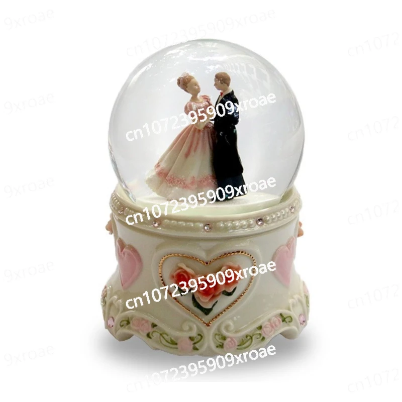 

gifts wedding home decoration Dream wedding music box snowflake crystal ball ornament music box for girls and sisters birthday
