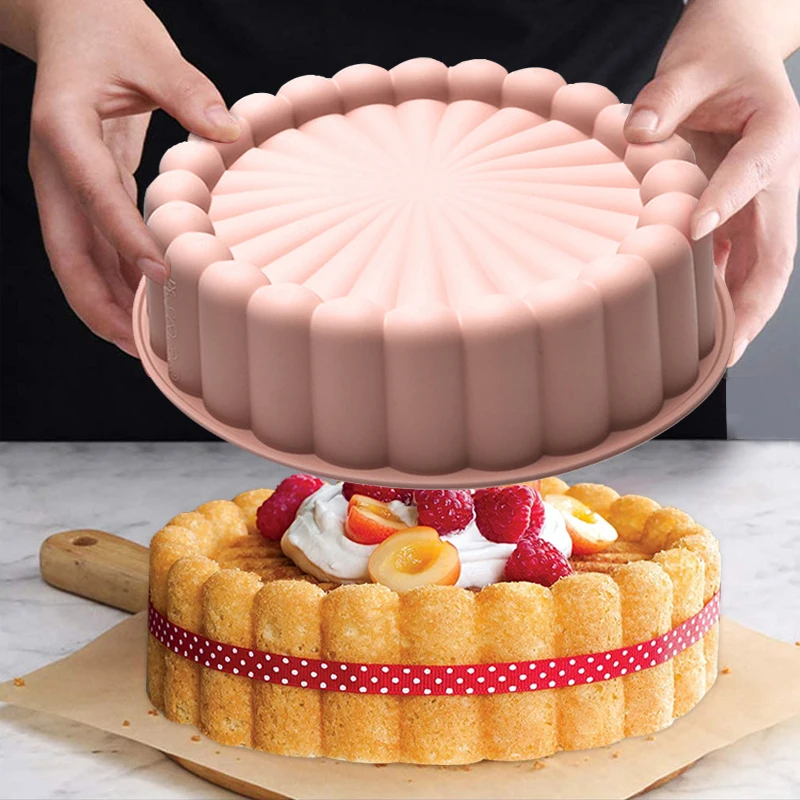 1pcs,Make delicious cakes with this versatile non-stick silicone cake mold - perfect for weddings, birthdays, and more!