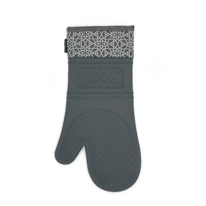 new custom non-slip silicone gloves thermal insulation oven mitt