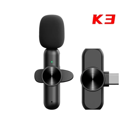 iPhone iPad 용 무선 라 발리에 마이크 Android 전문 비디오 녹화 인터뷰 용 미니 소음 차단 마이크