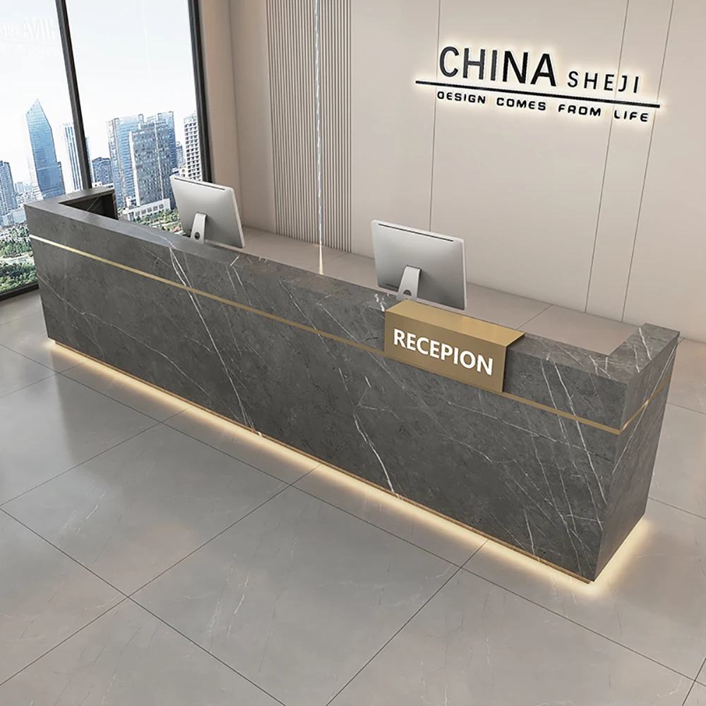 

Simple Elegant Reception Desks Modern Fashion Aesthetic Nordic Reception Desks Luxury Delicacy Mostrador Commercial Furniture