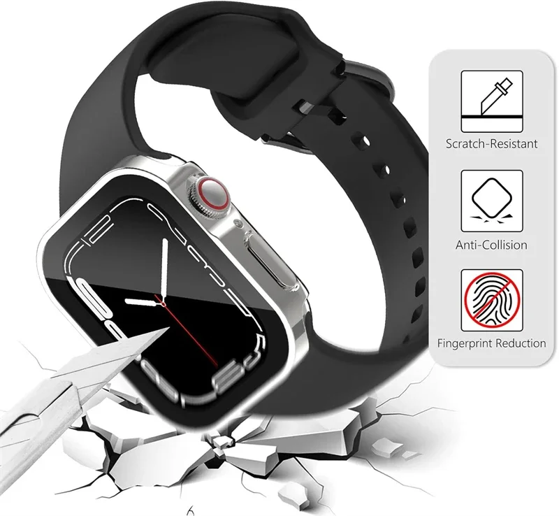 Waterproof Hard PC Screen Protector for Apple Watch 10 9 8 45mm 44mm 42mm 46mm 49mm Full Case Cover for IWatch Ultra 7 SE 6 5 view 4