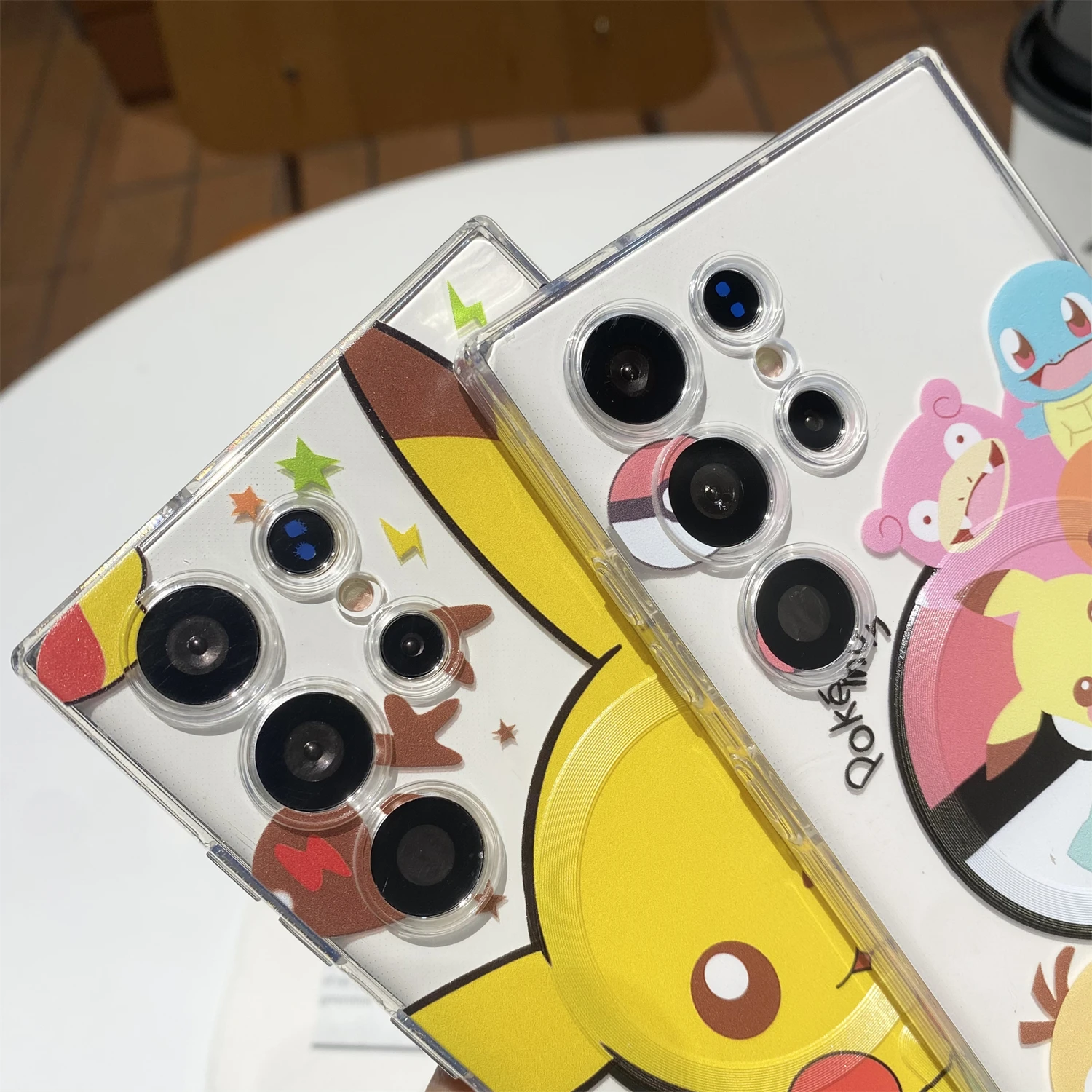 Funda magnética con dibujos animados de Pokémon Pikachu para Samsung Galaxy S25 edge S24 Ultra S23 S22 Plus A35 A36 A55 A56