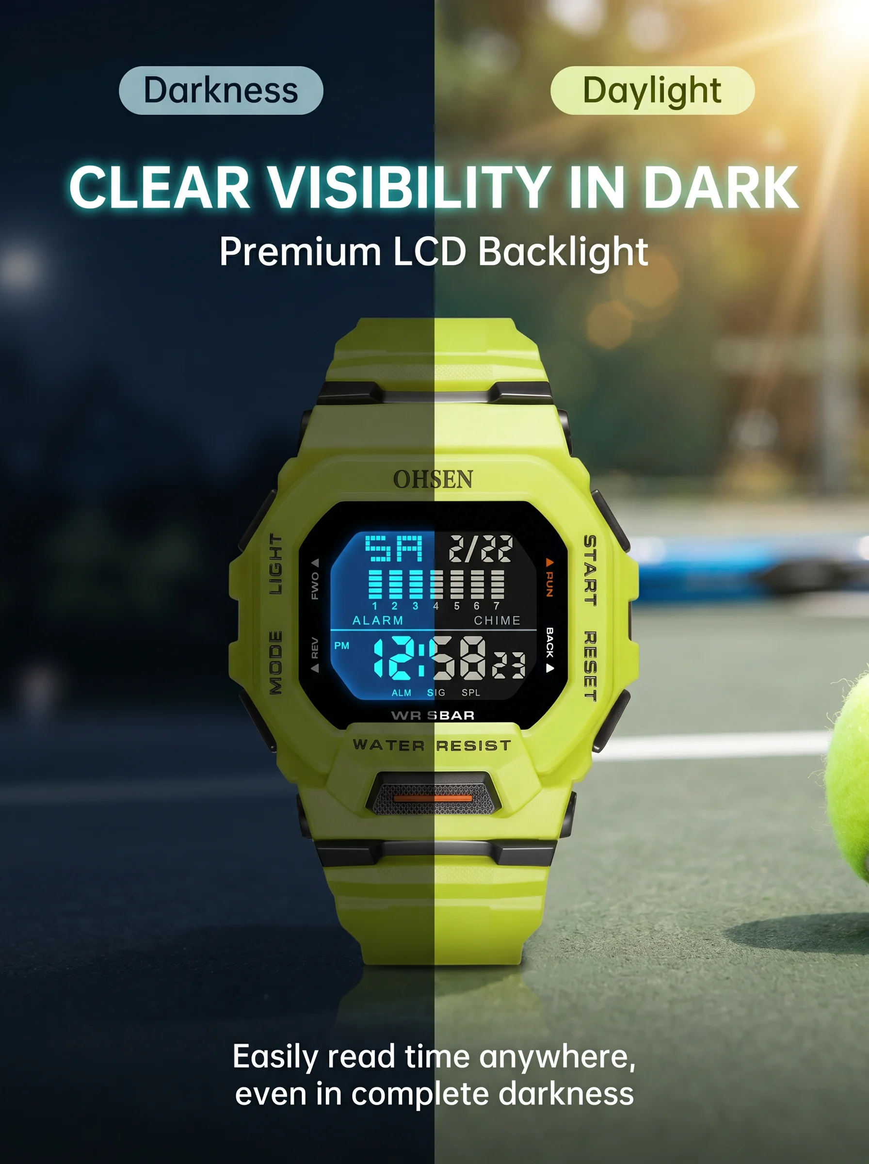 Outdoor Sport Watch for Men G Style Digital Mens Watches 50M Waterproof Green Hombre Male Tactical Electronic Wristwatch Gifts