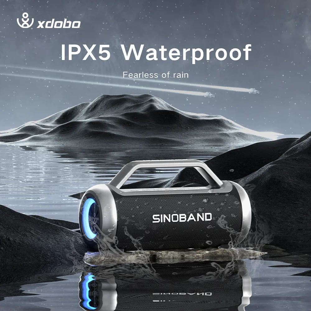 Xdobo 120w wasserdichter Außen lautsprecher 12000mAh Akku HiFi-Super-Bass tragbarer Subwoofer drahtlose Bluetooth-Sound box mit Mikrofon