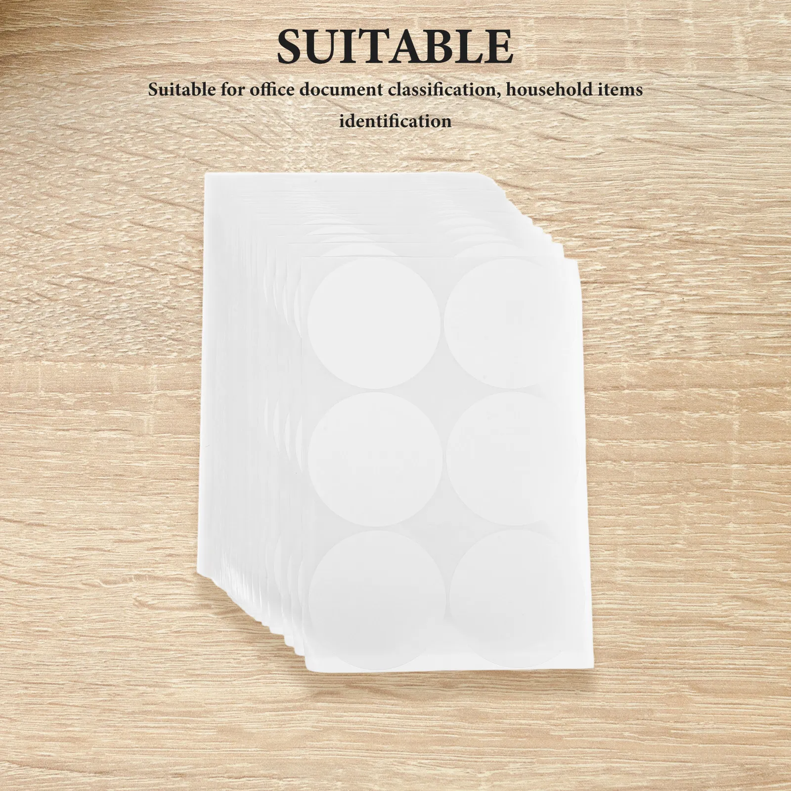 

50 Sheets Round White Stickers Writable Dot Labels Strong Adhesive Easy Peel Removable Food Labels Office School Organizing