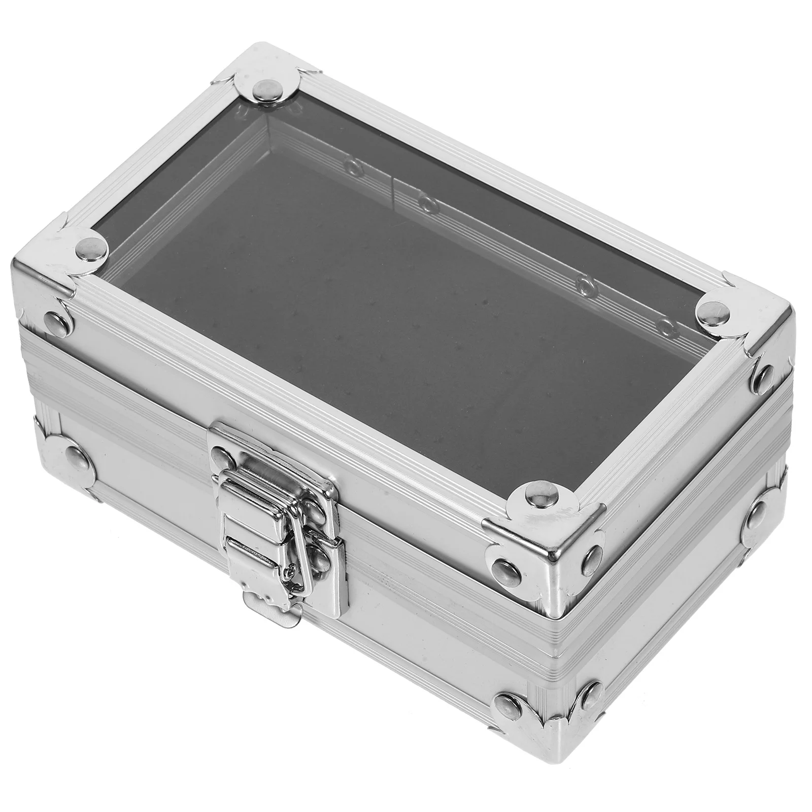 

50 Holes Silver Nail Drill Bits Storage Box PVC Display Holder for Masonry Grinding Heads Organization Nail Tools