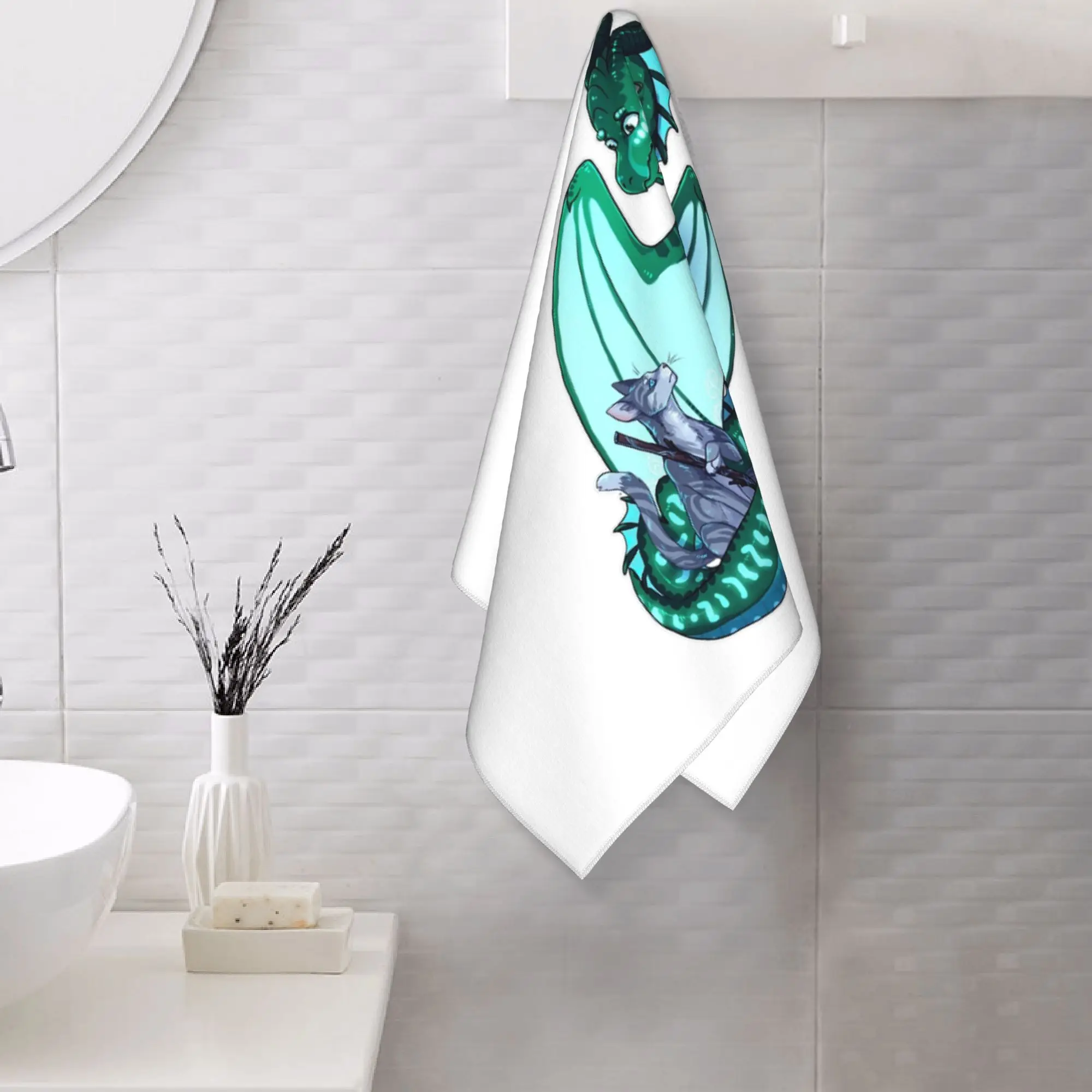 Custom Wings Of Fire & Warriors - Turtle And Jayfeather Soft Face Towel Quick Dry Pool Bath Cotton Towels Breathable