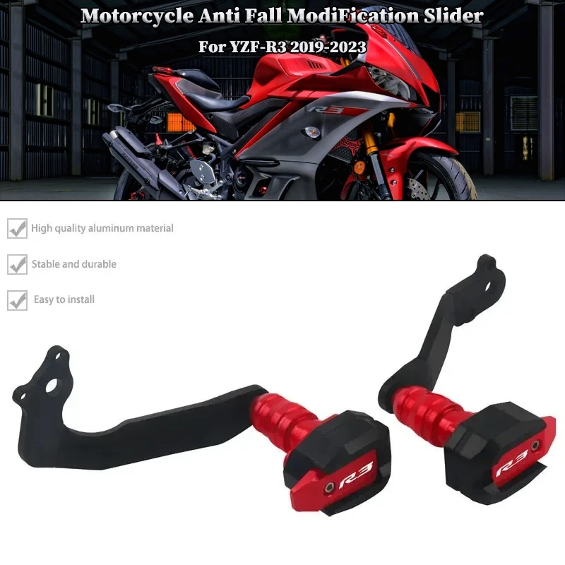 

Motorcycle Falling Protection Frame Slider Fairing Guard Crash Protector For YAMAHA YZFR3 YZF-R3 2019-2023 2022 2021 2020