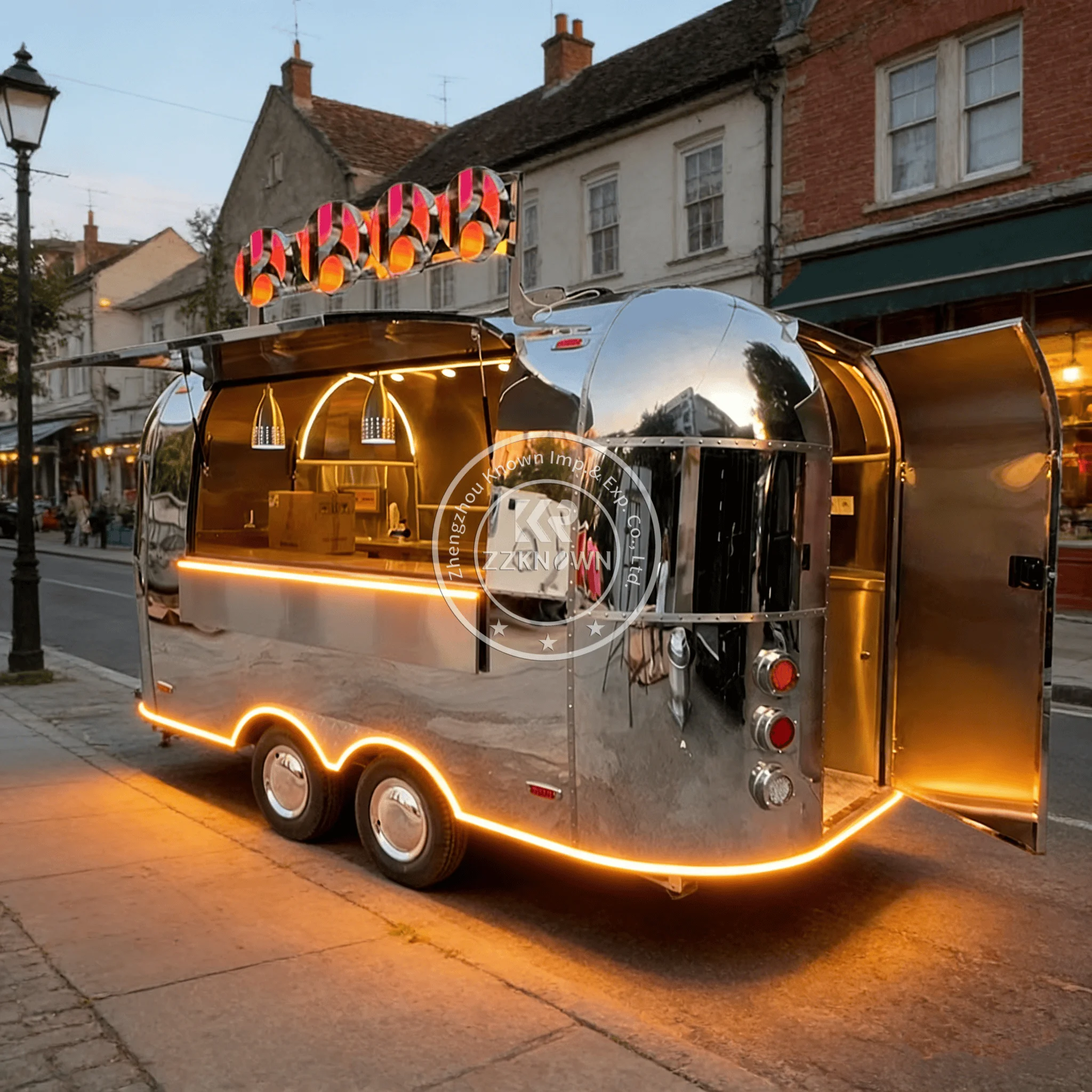 

Лидер продаж: Коммерческий 4-колесный фудтрак-прицеп для уличной торговли, мобильная тележка для мороженого, баббл-чая и других продуктов