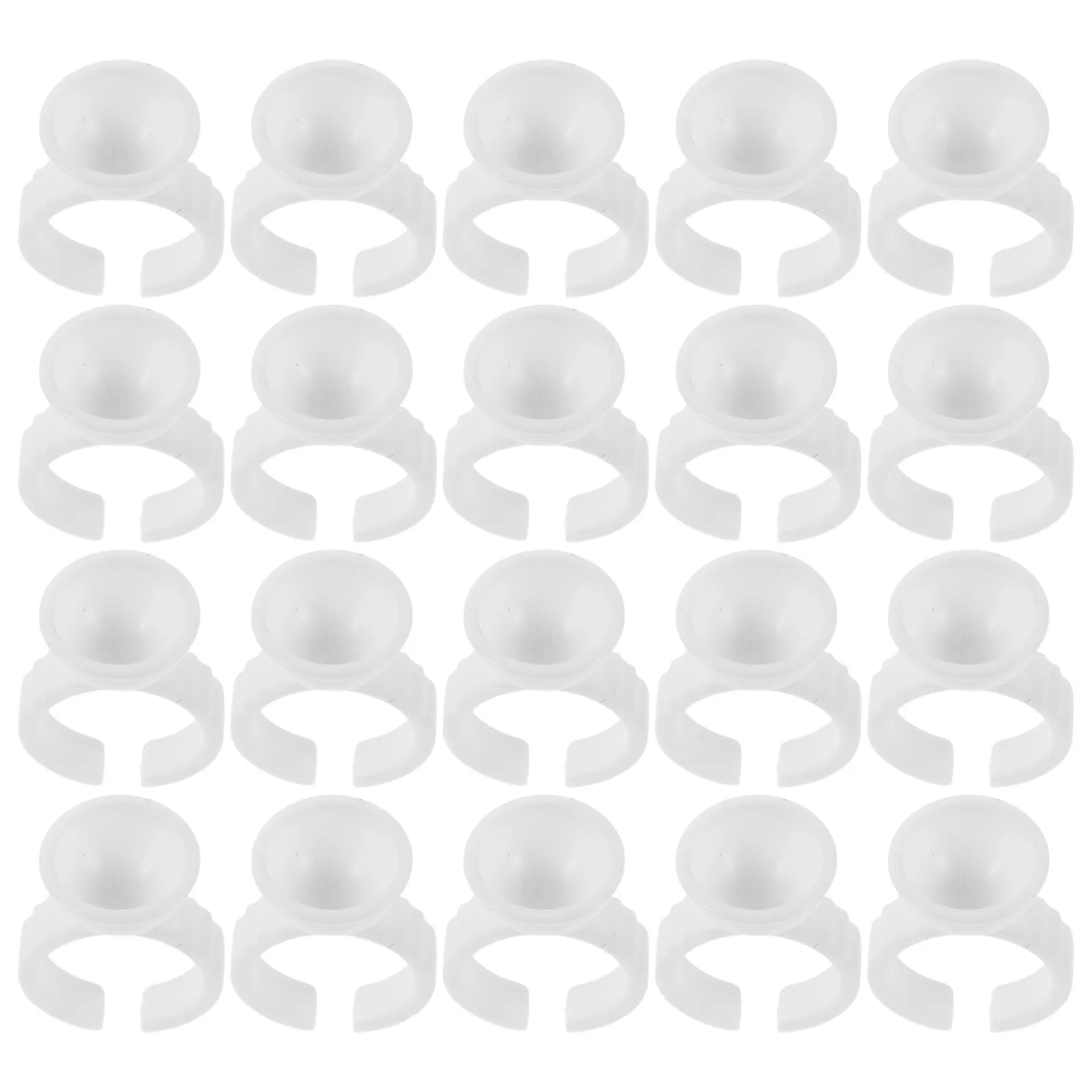 

500 шт. одноразовых колец для клея для ресниц, белые пластиковые держатели для тату-чернил, для нейл-арта, инструменты для наращивания ресниц, палитра для пигментов