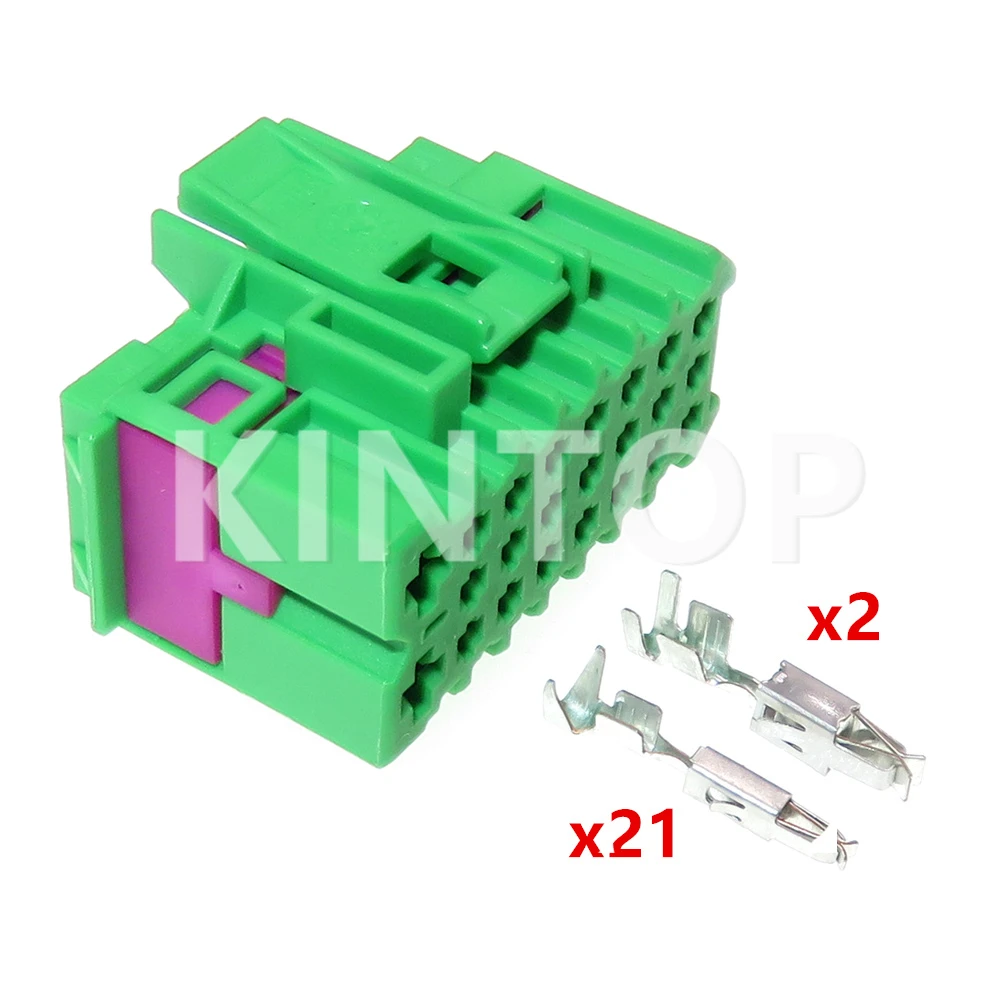 1 Set 23 Pins AC Assembly Green Auto Plastic Housing Plug 1J0962623B Car Computer Central Control Electrical Composite Socket